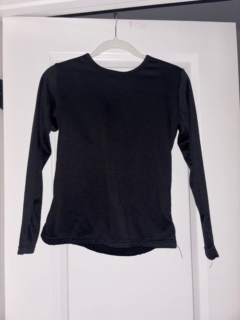 Gold Medal Black Thermal Knit Long Sleeve Layering Top - Size M